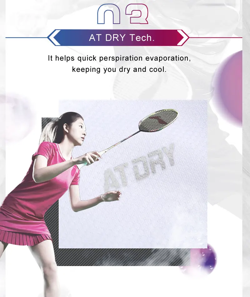 Li-Ning Женская футболка для бадминтона, топ для соревнований, полиэстер, спандекс, сухая дышащая подкладка, спортивные футболки AAYP054 WTS1504