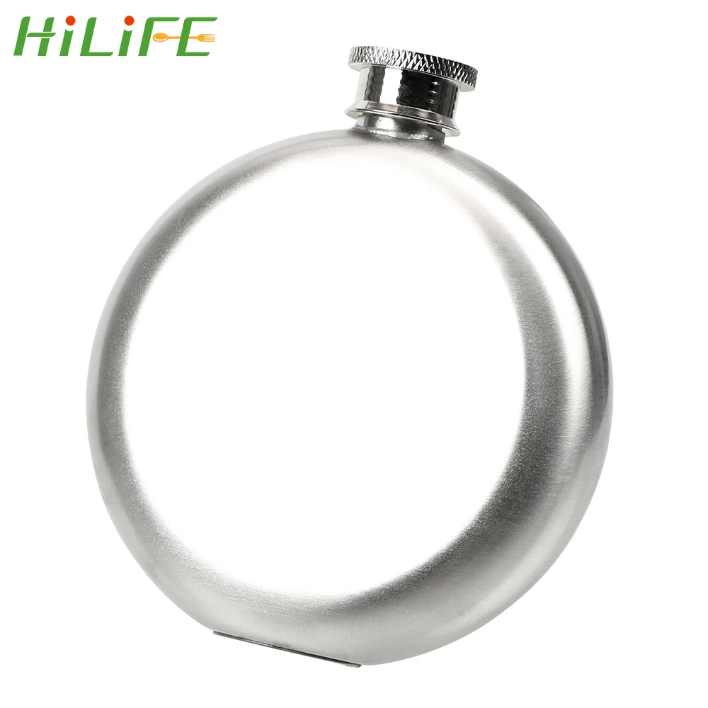 Круглая фляжка для виски HILIFE аксессуары напитков плоские фляжки на спиртовой