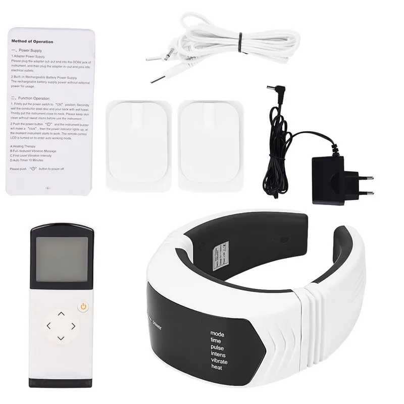 

Far Infrared Heat Neck Massager Low-Frequency Pulse Cervical Vertebra Therapy Instrument Remote Control Magnetic Neck Massager 0