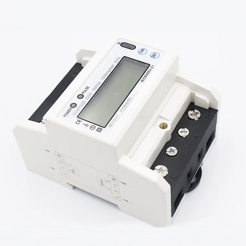 ЖК ac220V 230 V 50 Гц 60 Гц 5-80A RS485(MODBUS-RTU) удаленного счетчика функция подсветки счетчик электроэнергии Мощность метр кВтч