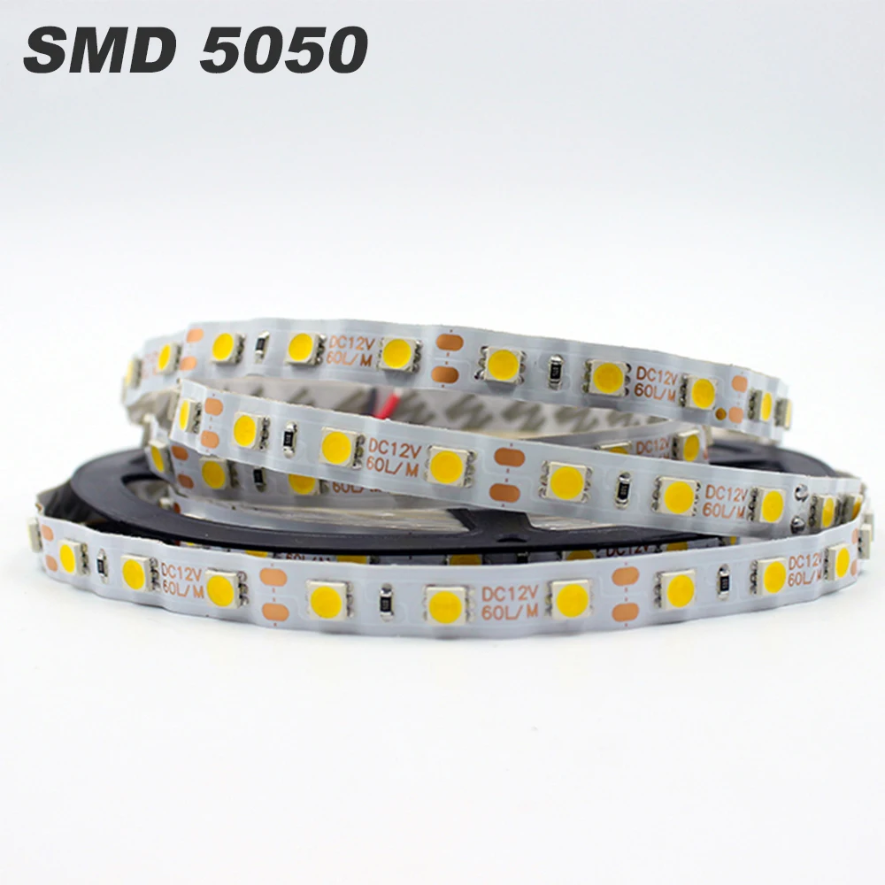 5 М 300 Светодиодов SMD5050 RGB СВЕТОДИОДНЫЕ Ленты Не Водонепроницаемый 12 В Гибкий свет