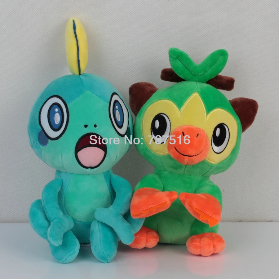 Новинка, аниме, зеленое тело, Grookey, Aqua, синяя кожа, Sobble, большое ухо, Scorbunny, плюшевая кукла, чучело, игрушки 9-13 дюймов