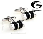 Бесплатная доставка мужские модные запонки цилиндр с воротником из искусственной кожи антиокислительный медный материал деловой стиль