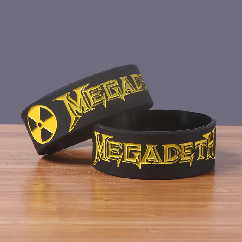 Thrash Metal MEGADETH Band Silicone Bracelets Wide Version Silicon Bileklik Popular Wristband Rock Style Jerwerly | Украшения и