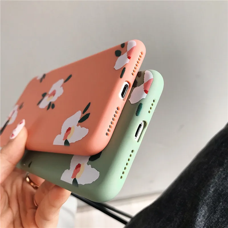 Мягкий силиконовый чехол с цветочным рисунком для iPhone 6 7 8 Plus S X мягкий телефона XS