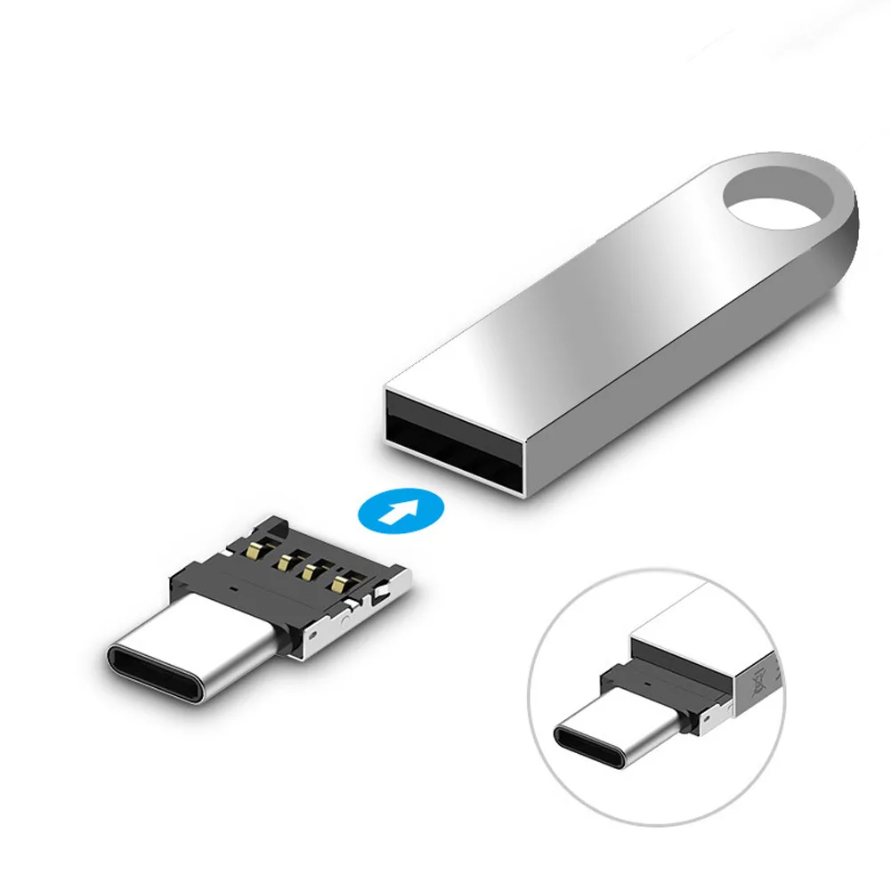 

Hot Sale 5 Pcs Type-C Interface Adapter for Xiaomi Samsung Oneplus Phone Macbook USB C to USB OTG Converter