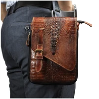 leather men casual design multifunction small messenger cross body bag travel fashion waist belt pack 8 tablets bag 611 1 b