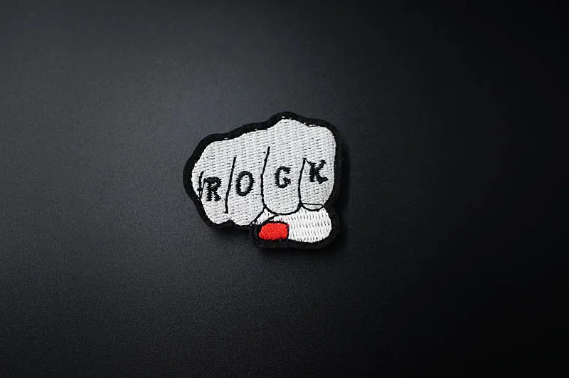 YES ROCK COOL POW DIY тканевые Значки для одежды, декоративные железные нашивки, одежда для шитья, декоративная аппликация, нашивки для шитья