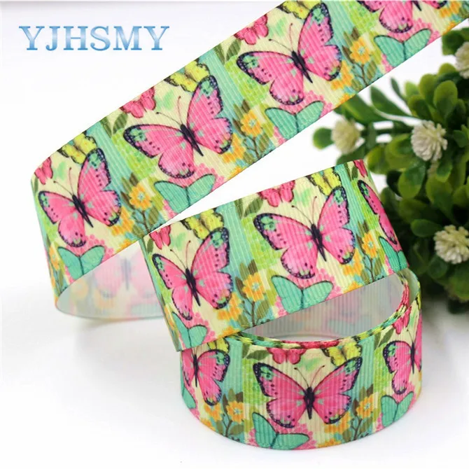 G-18616-509 YJHSMY, G-18616-502, 25 мм 5 ярдов мультфильм печатных корсажные ленты, DIY ручной работы аксессуары для волос свадебный подарок обертывание - Цвет: G-18616-509