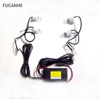 FUGSAME Бесплатная доставка прямо с завода Новый 60 Вт 4 стробоскопа красный синий светильник комплект полиция пожарная система