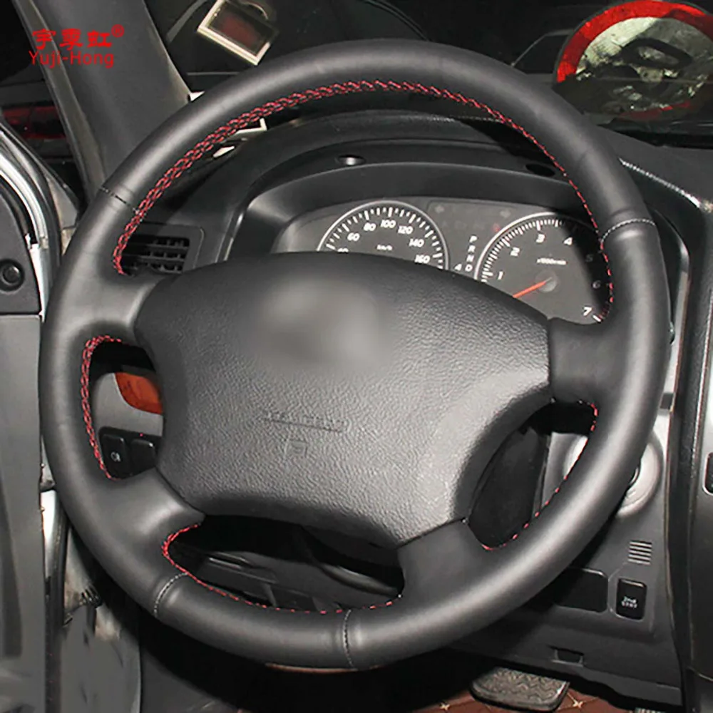 Car Steering Wheel Covers Case for Toyota Prado 2004-2006 Land Cruiser 2006 LC120 Hand-stitched Top Layer Cow Leather | Автомобили и