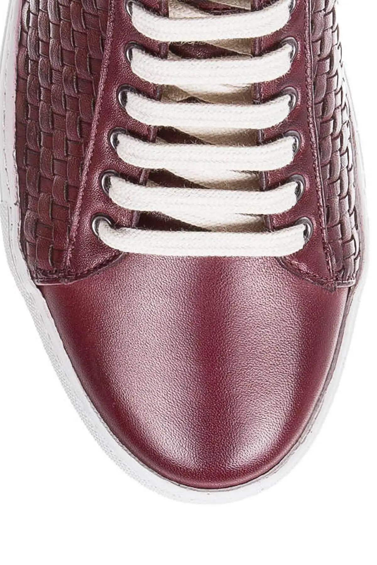 Derimod мужские кроссовки из натуральной кожи бордового цвета | Обувь