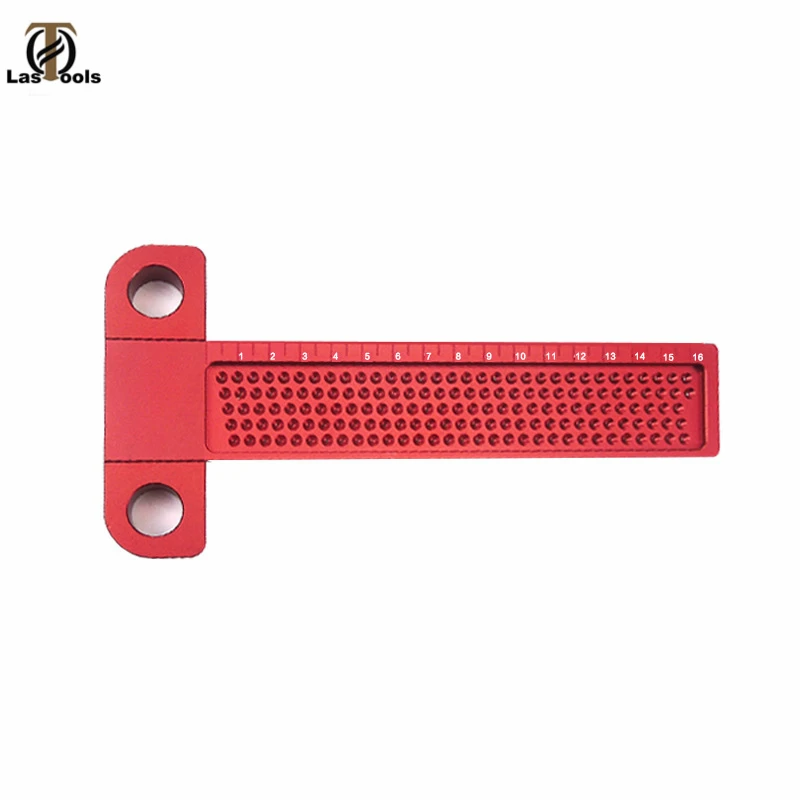 

Woodworking T Ruler 160mm Hole Positioning Crossed Marking Gauge Aluminum Alloy Metric Scriber Measuring Tools Carpenter