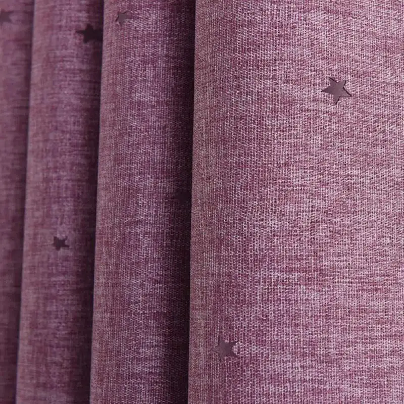 purple cloth Современные оконные занавески со звездами для гостиной, качественные занавески для спальни, занавески для кухни s224& 30 - Цвет: purple cloth
