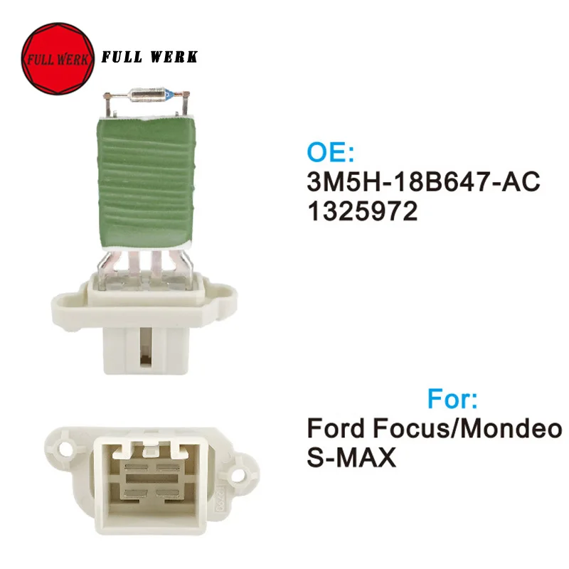 

Резистор двигателя воздуходувки 3M5H-18B647-AC 1325972 для Ford Focus Mondeo S-MAX 3M5H18B647AC, Прямая продажа с завода