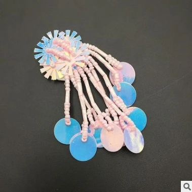 Multi-color Hand-beaded Accessories Snowflake Sequins Beaded flower Clothing Decoration Patch Shoes Cloth Stickers | Дом и сад