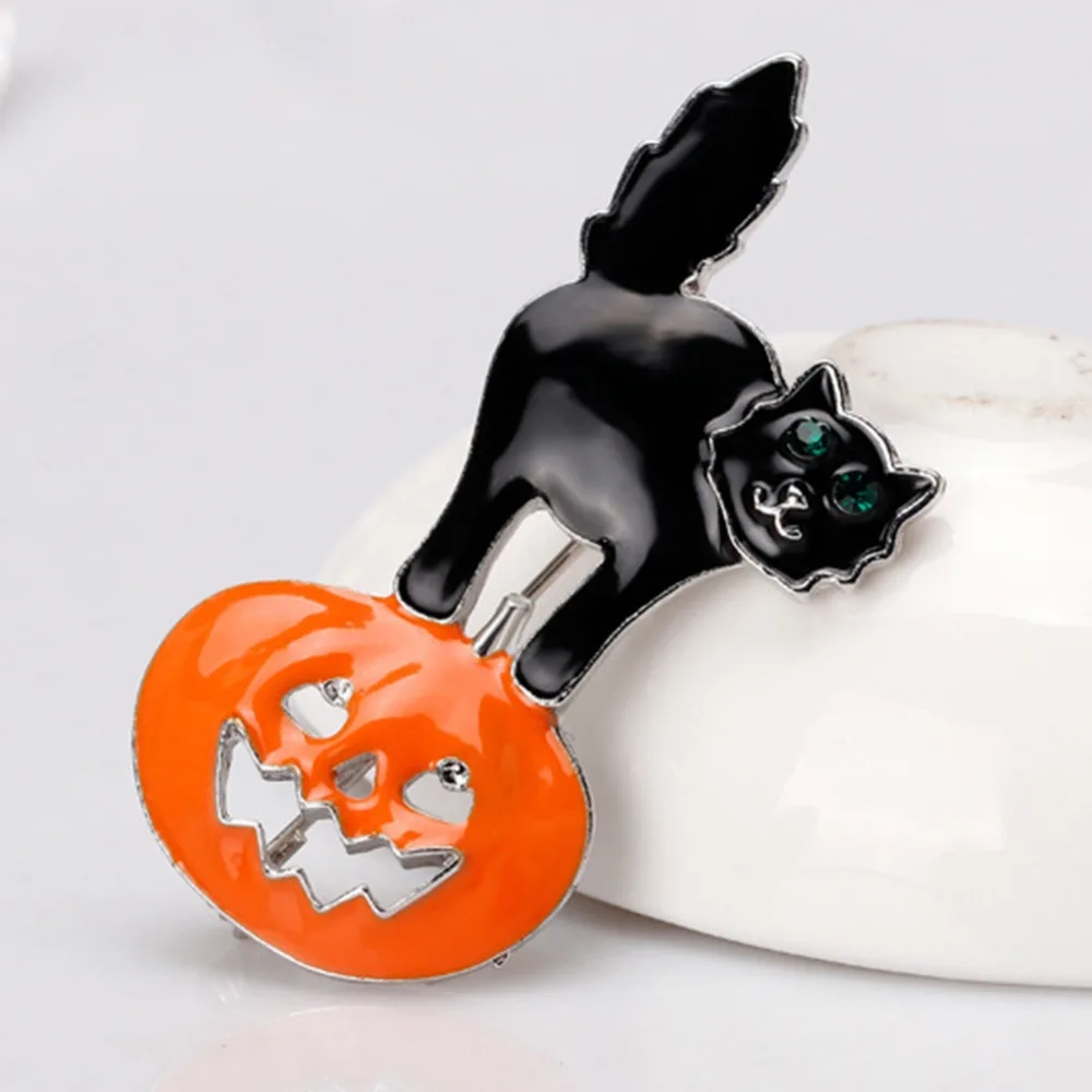 2018 Новинка модный стиль Хэллоуин Lucky Cat Брошь милые животные унисекс пальто с