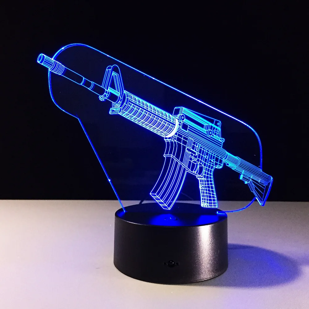

7 Colors Change Luminaria Cool 3D Cartoon Machine Table Lamp LED Night Lights with Atmosphere Lamp as Kids Gift