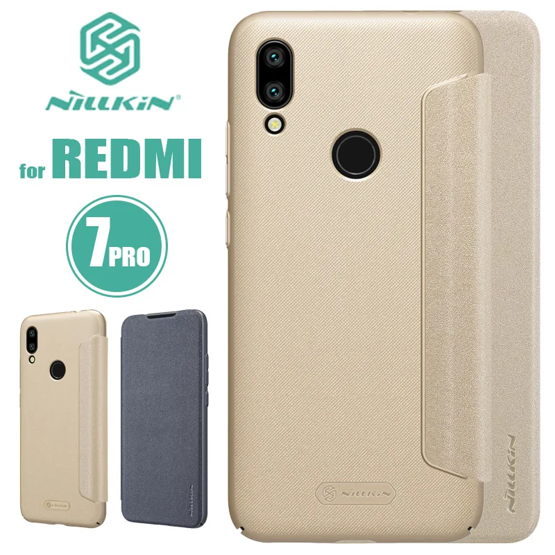 Роскошный кожаный чехол книжка Nilkin для Xiaomi Redmi 7 6 Pro 6A NILLKIN тонкий телефона 5A 4A Pro|case