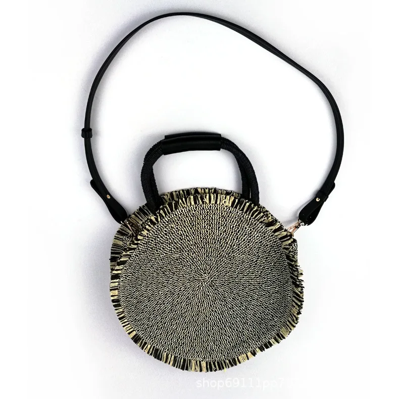 Новая летняя бумажная сумка через плечо ins повседневная портативная круглая