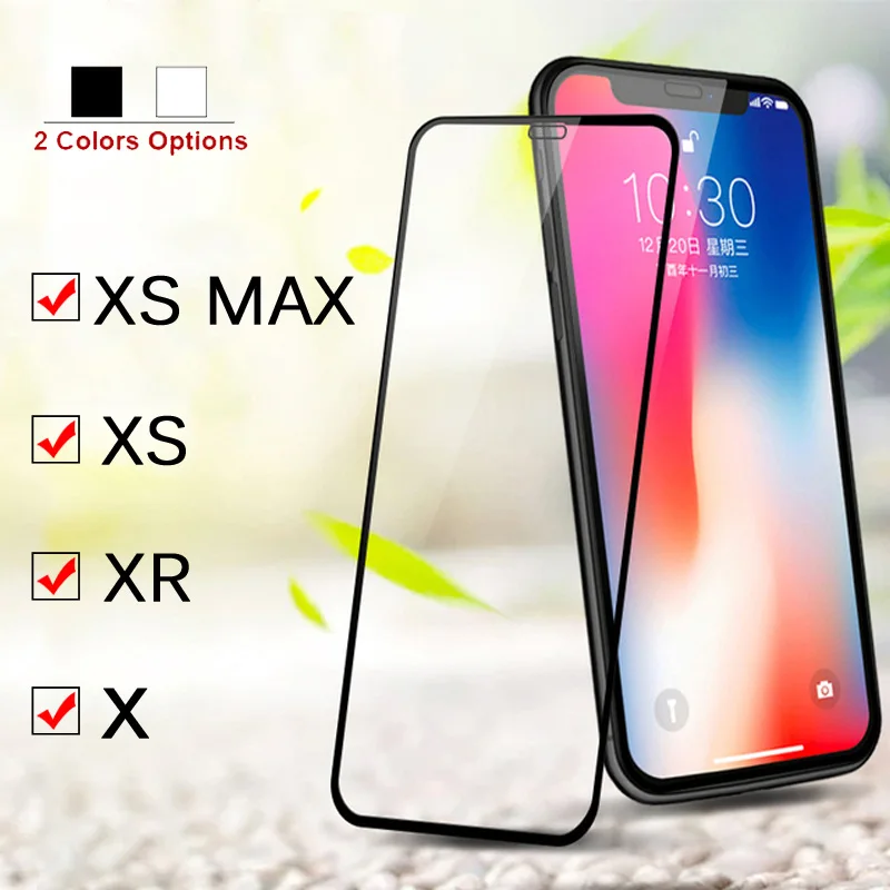 Защитное стекло для iPhone X XS MAX XR защита Glas Aphone x sx max rs Aifon r s Защитная пленка 9 H