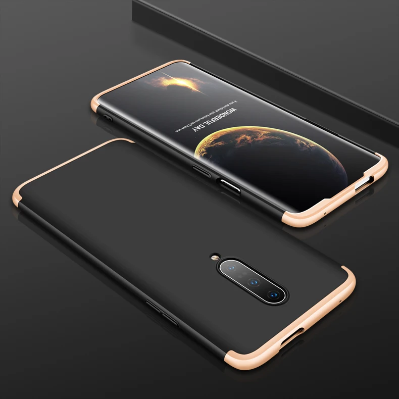 GKK, чехол для Oneplus 7 7t pro, чехол 360, полная защита, ударопрочный, матовый, Жесткий ПК, 3 в 1, для Oneplus 7 7t pro, чехол