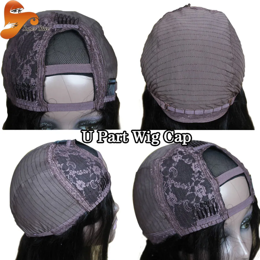 Лучший Kinky Прямая U Часть Человеческих Волос Парики Девы кружева Перед Чернокожих