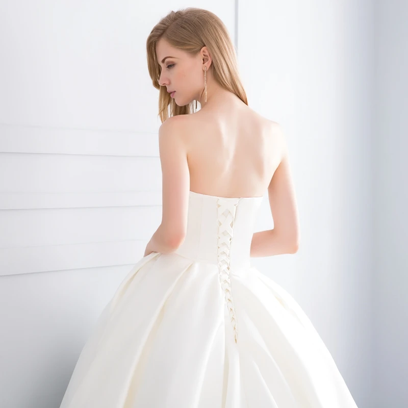 Miaoduo 2021 атласные свадебные платья для невесты кружевное платье Vestidos De Novia размера