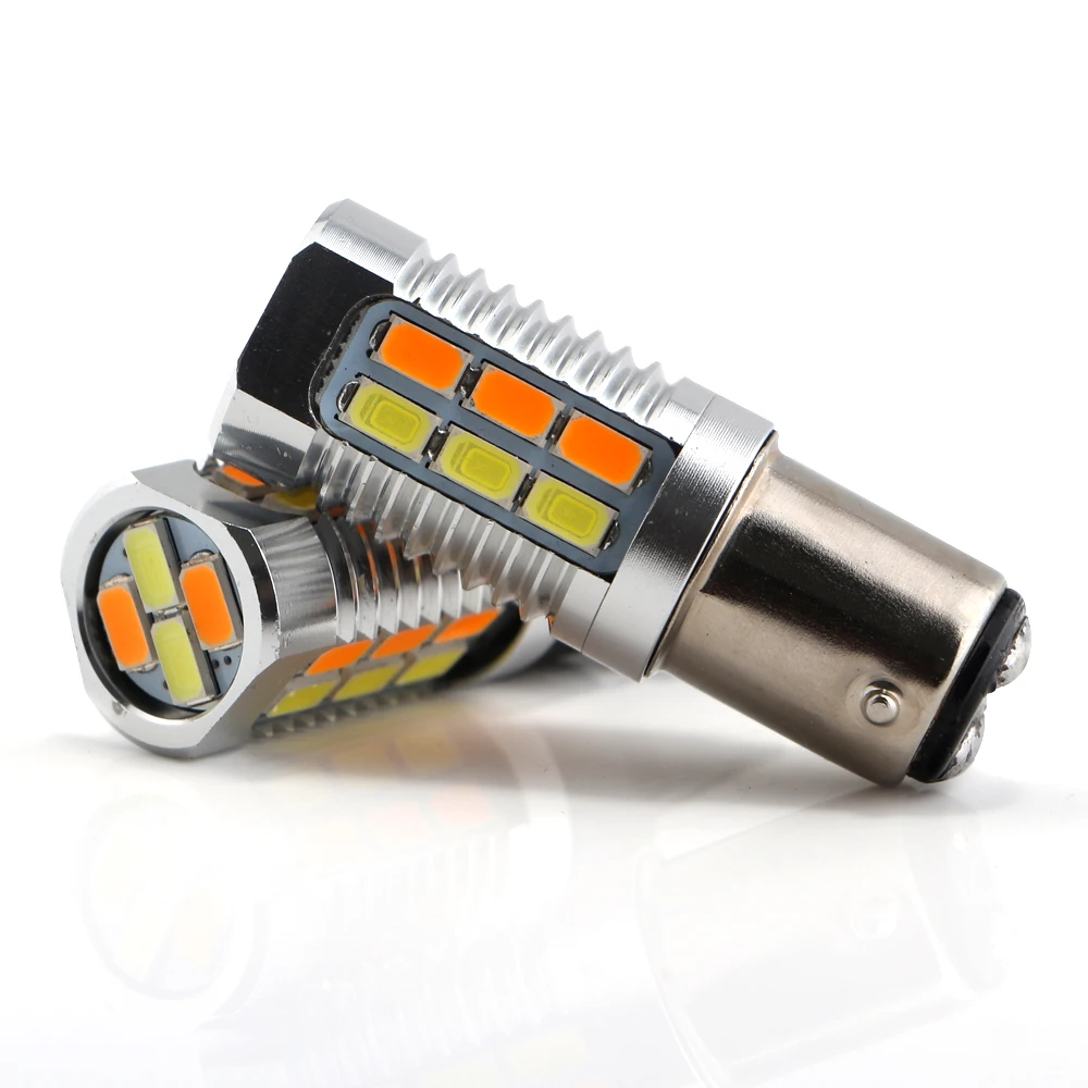 YM E-Bright 2 шт. 1157 5630 22 SMD Янтарный + белый светодиосветодиодный s СВЕТОДИОДНЫЕ