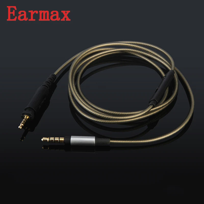 Earmax обновления кабель для наушников 3 5 мм до 2 с серебряным покрытием аудио Aux