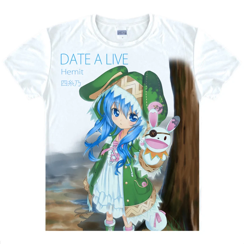 Аниме рубашка Coolprint футболки для свидания и прямого эфира с короткими рукавами в