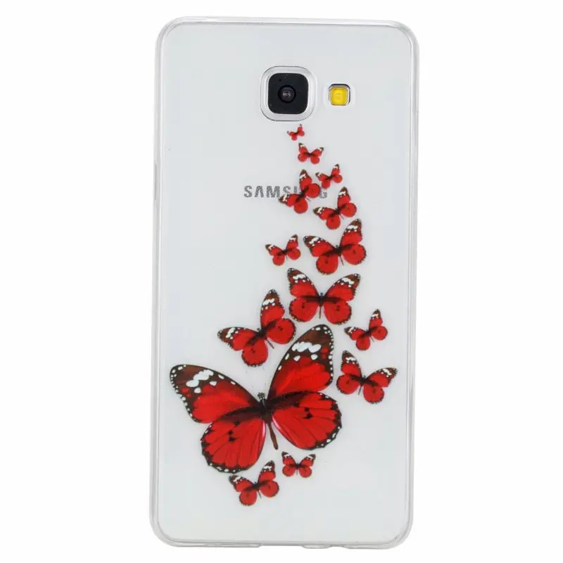 Fashion Cover Case For Samsung GALAXY A5 2016 Silicone Girl Bird Cute Cat Lemon Flower Clear Back Gel |