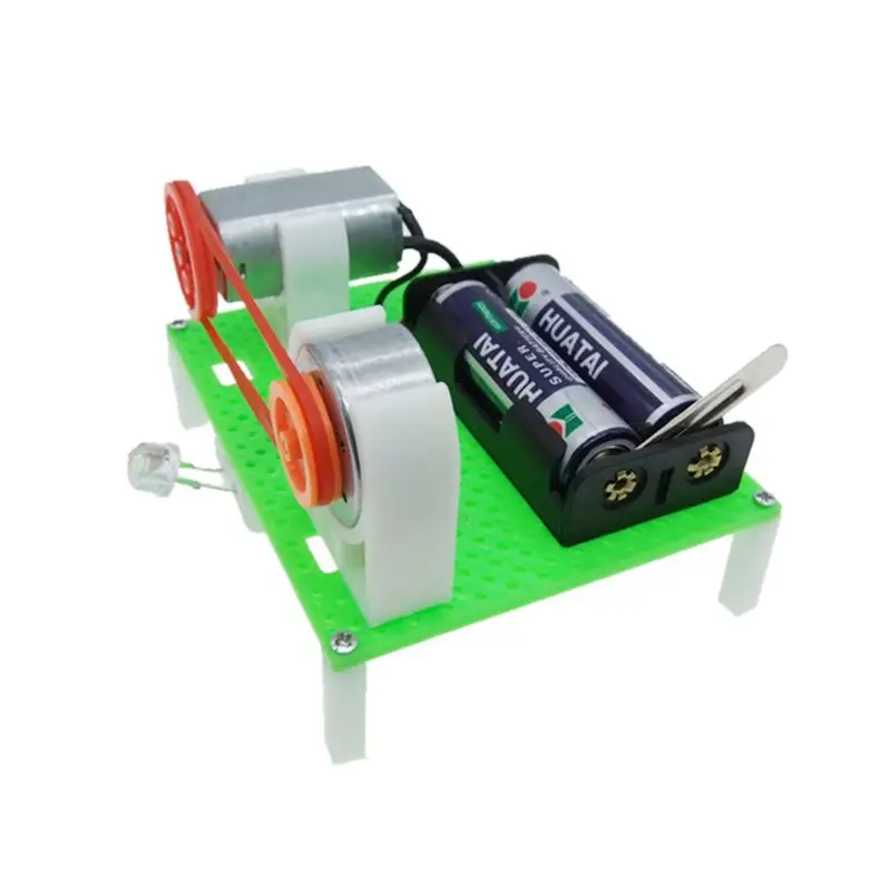 Mini Electric Generator Wheel Motor Model Energy DIY Toys For Kids LED Education Science Experiment Gift qiang | Обустройство дома