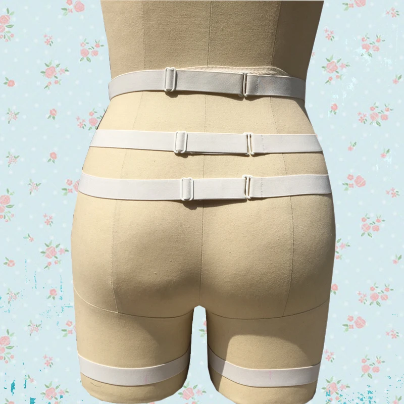 Готические белые леггинсы подвязки костюмы на Хэллоуин ремни новая мода панк