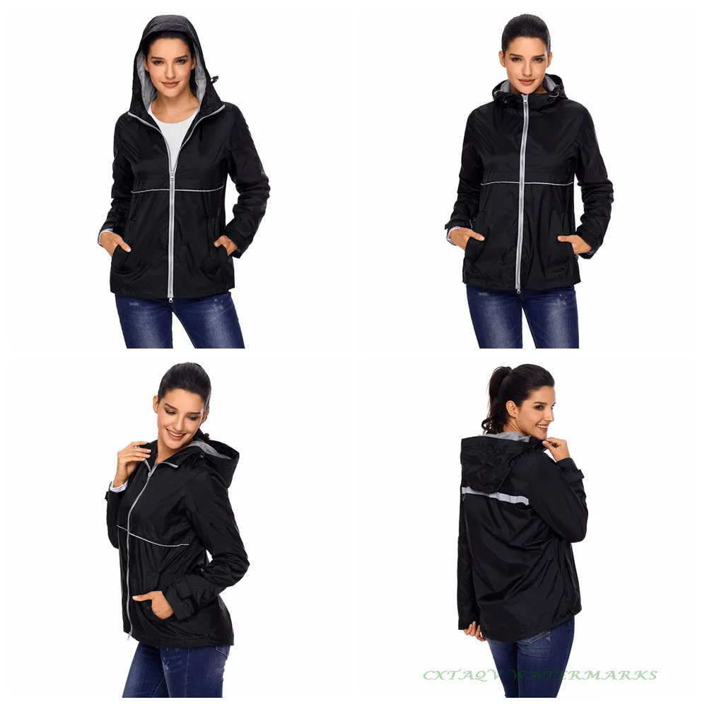 Женская быстросохнущая легкая водонепроницаемая куртка Спортивная ветровка с