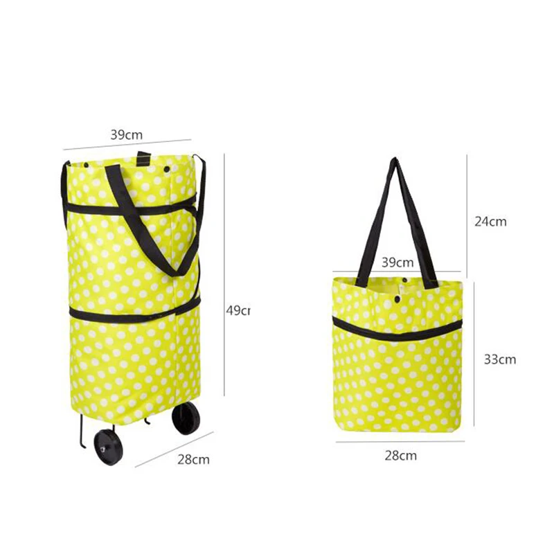 IUX Oxford Foldable Bag New Reusable Shopping Trolley Bags On Wheels on Cart Wholesale | Багаж и сумки
