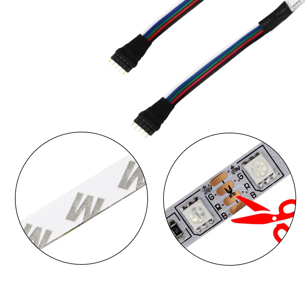Светодиодная лента 5050 RGB RGBW RGBWW 12 В постоянного тока 5 м 10 20 м|Светодиодные ленты| |