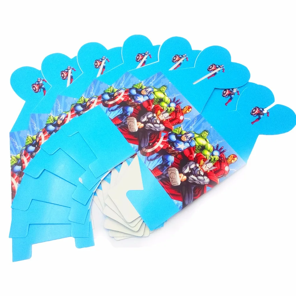 6 шт./компл. бумажные коробки для конфет Мстители Вечерние | Дом и сад