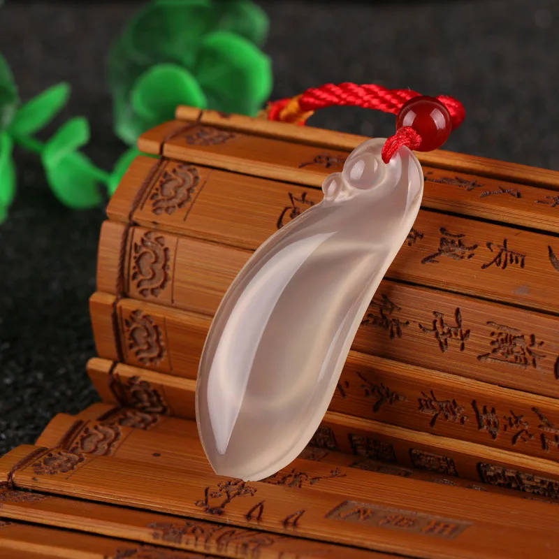 Подвеска из натурального сырого агата Всесезонная нефрита со льдом для мужчин и