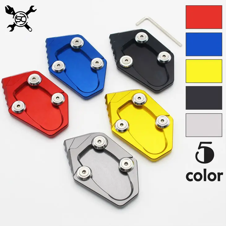

5 Color Kickstand Side Stand Extension Flat Foot Pad Plate Fits For YZF R25 R3 2015 2016