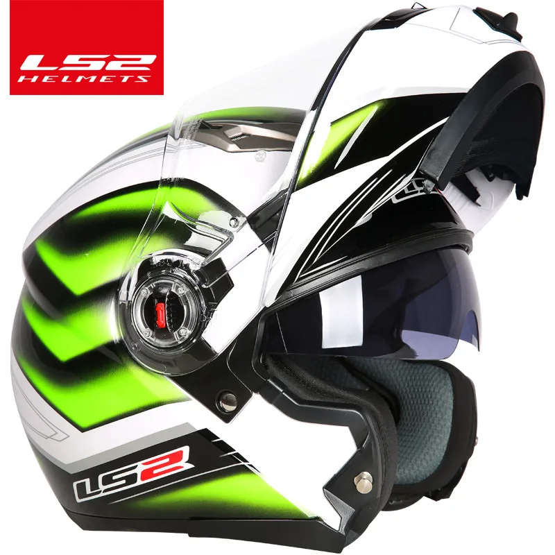 LS2 FF370 флип moto rcycle шлем casco moto двойной козырек Полный лицевой Шлем может изменить противотуманные линзы шлем moto ECE утвержден