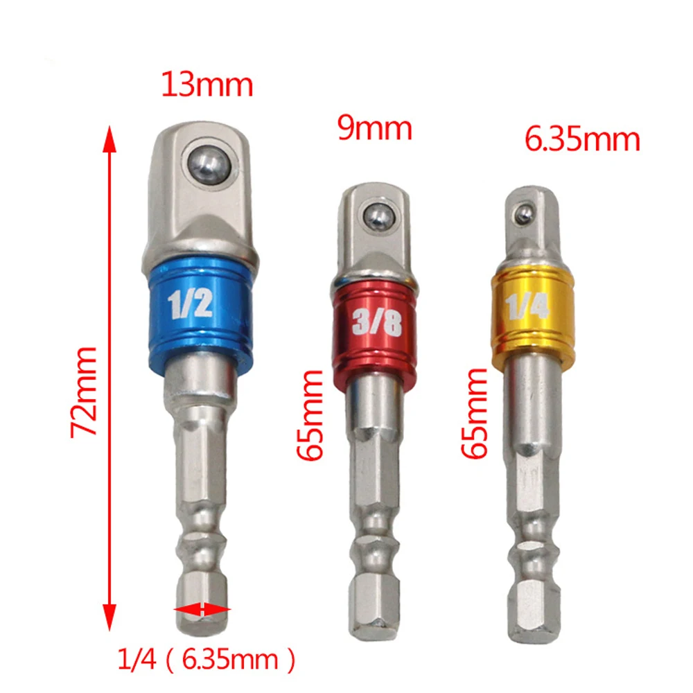 Шестигранный адаптер для стального гаечного ключа 1/4 &quot3/8&quot 1/2 &quot набор с