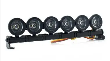 Gwolves 150 мм Алюминий 5 Режим Функция блики 6LED Light 1/10 1/8 1/5 Traxxas HSP HPI Monster короткие
