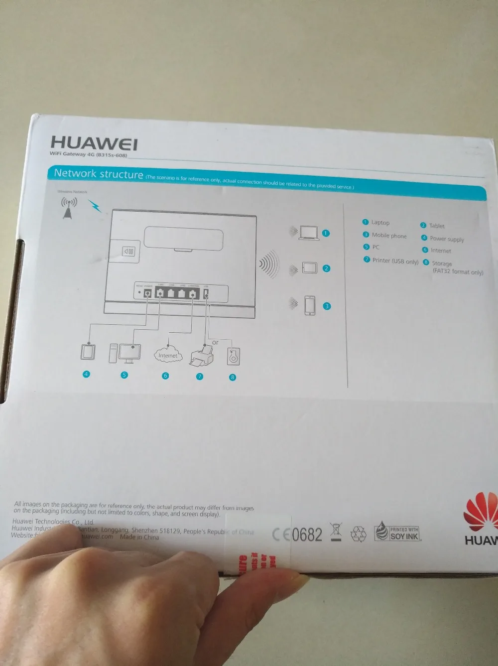 Huawei B315s-608 LTE FDD700/850/1800/2100/2600(B1/3/5/7/28) МГц Мобильный Беспроводной VOIP CPE маршрутизатор