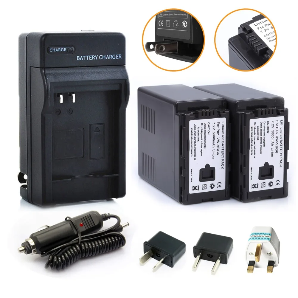 2 шт., автомобильное зарядное устройство 5800 мач