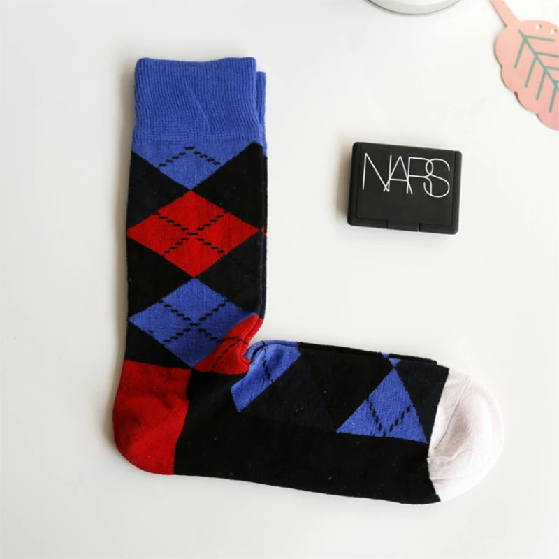 Высококачественные брендовые счастливые мужские носки модные длинные в стиле