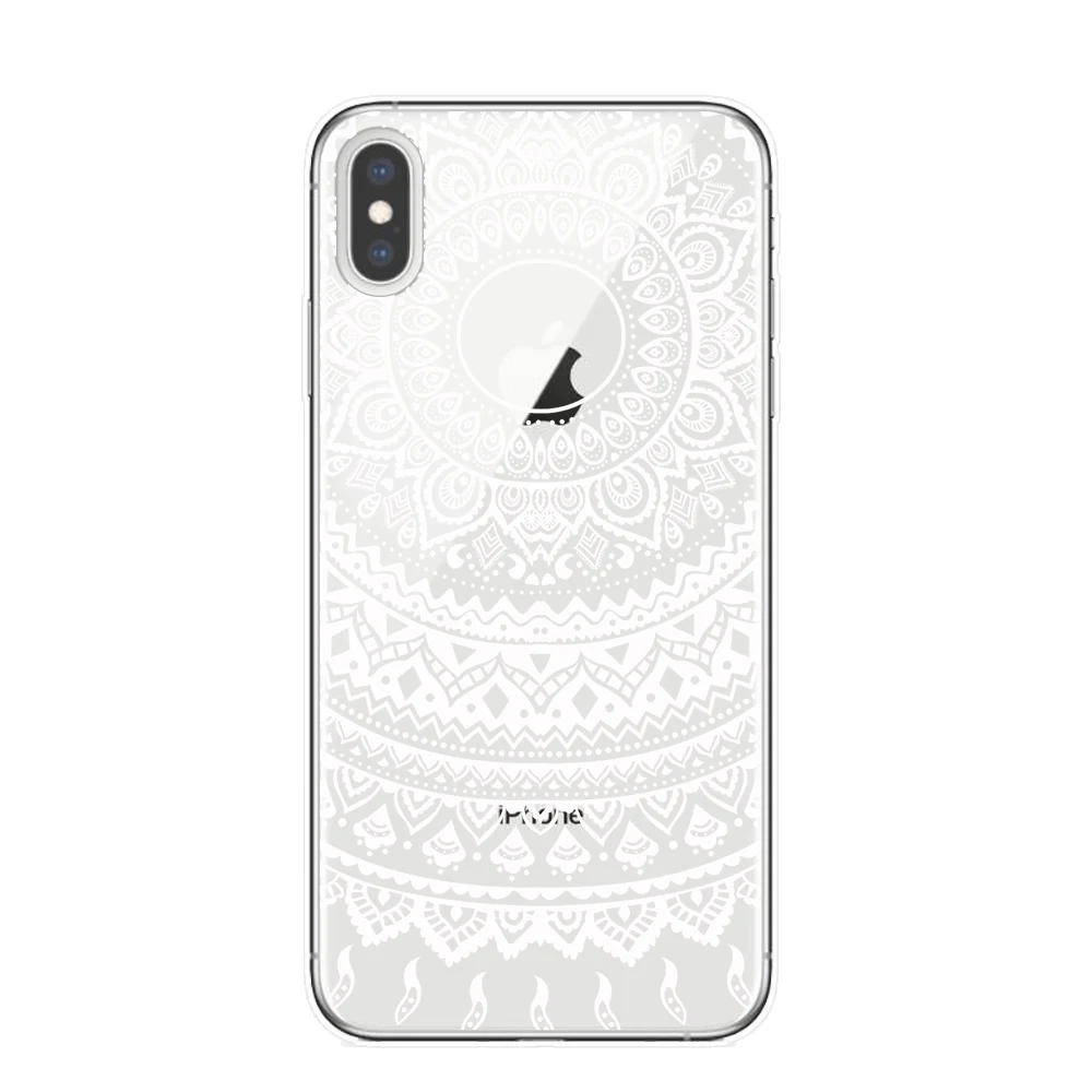 Чехол для телефона в стиле ретро с изображением мандалы и цветов iPhone 11 Pro X XR XS Max 8 7