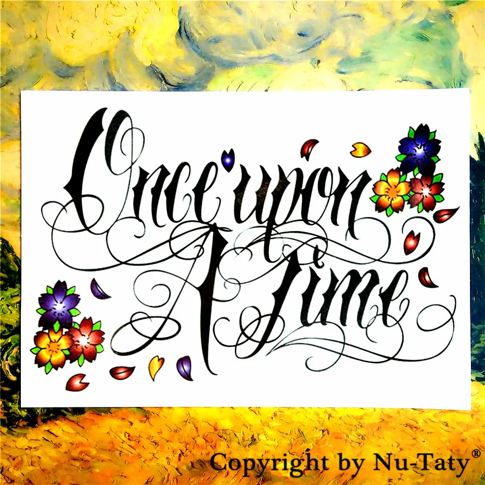 SHNAPIGN Красивая настенная временная татуировка в виде цветка боди арт вспышка тату