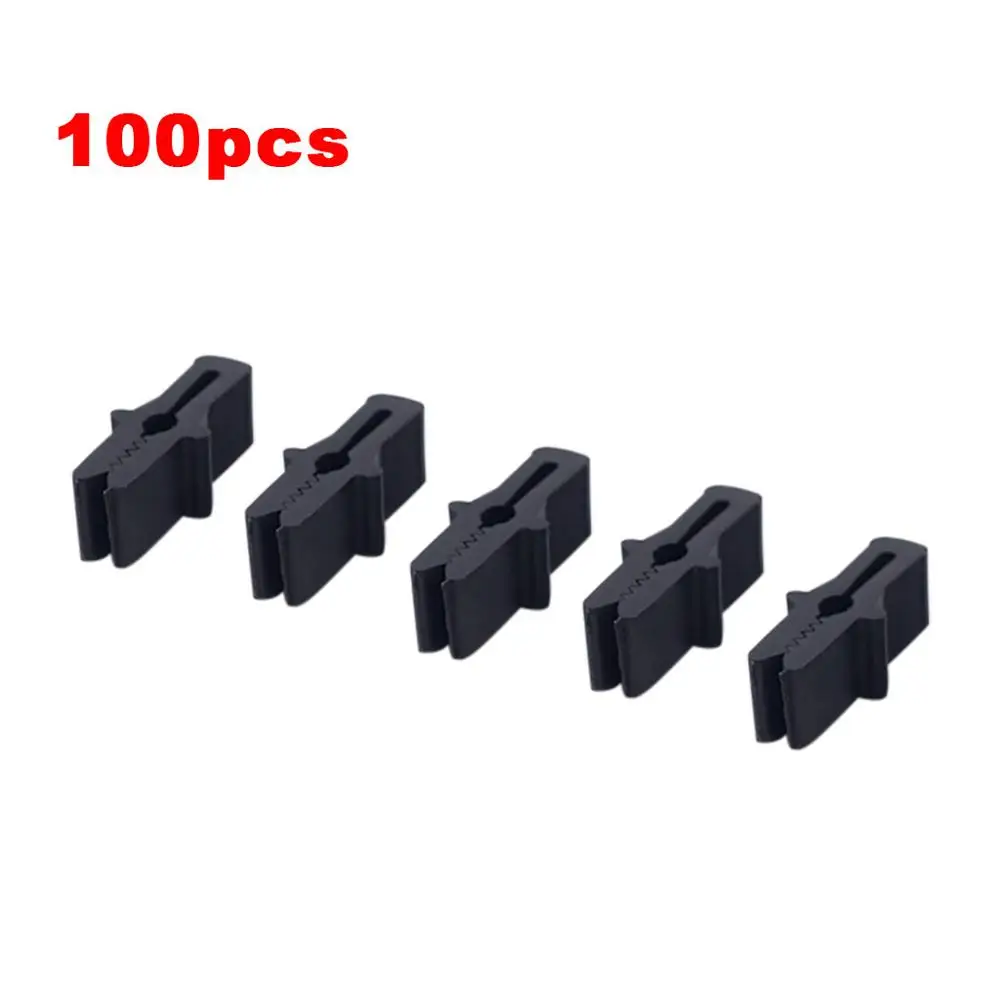 100pcs Grape shelter shed film zipper clip plastic fixed fruit tree greenhouse black @16 | Дом и сад