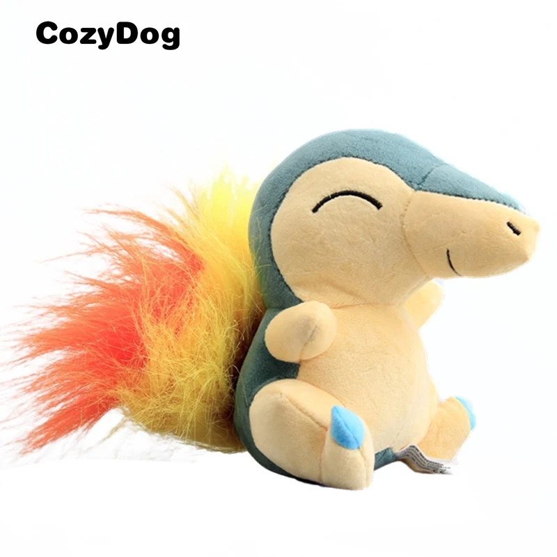 Cyndaquil 6 inch Высокое качество; Пикачу Serries плюшевые куклы Pichu Raichu Wobbuffet Gengar Charizard Cyndaquil Absol Togepi Skitty Cubone подарки игрушки - Цвет: Cyndaquil 6 inch
